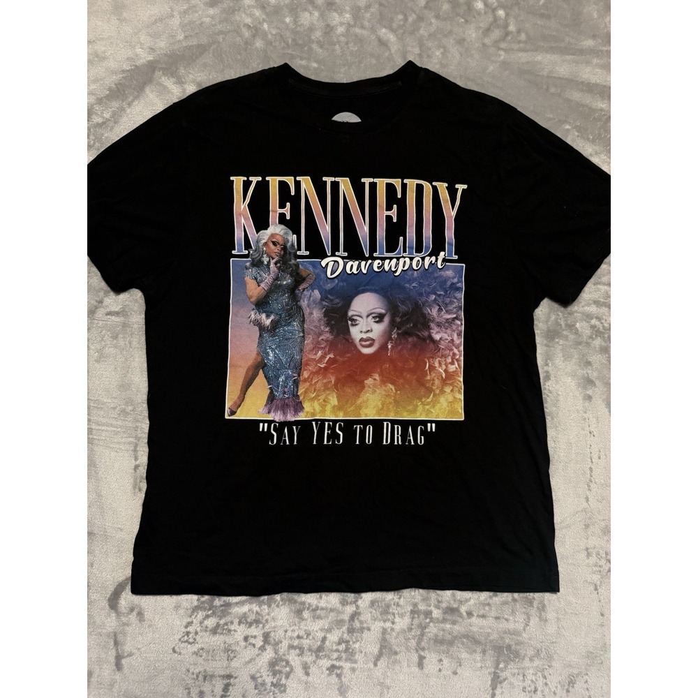 Drag Queen Merch T Shirt Womens Large Black Kennedy Davenport Say Yes To Drag